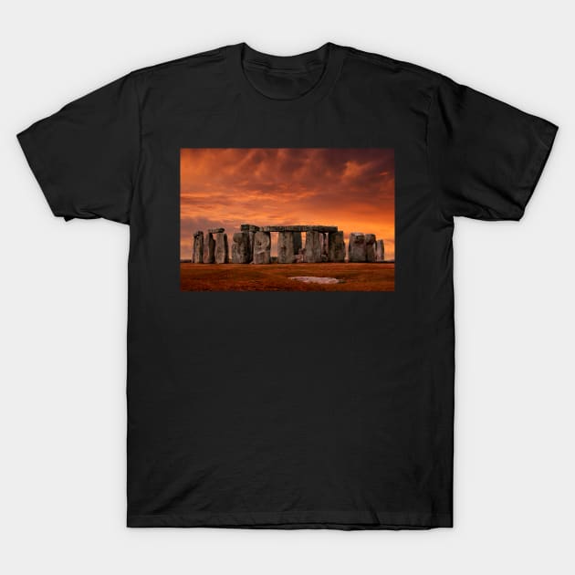 Stonehenge Sunset T-Shirt by jwwallace